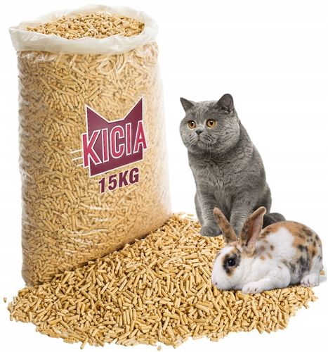 ŻWIREK DREWNIANY SOSNOWY PELLET DO KUWETA DLA KOTA KRÓLIKA ŚWINKI na Arena.pl