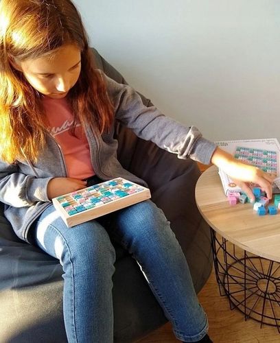 DREWNIANE SUDOKU GRA LOGICZNA MATEMATYCZNA ŁAMIGŁÓWKA EDUKACYJNA ADAM TOYS na Arena.pl