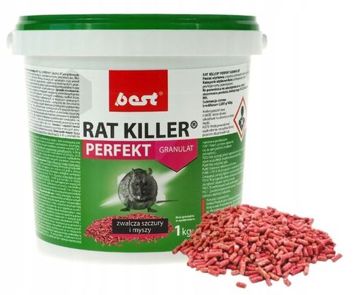 RAT KILLER PERFEKT GRANULAT 1kg BEST TRUTKA na Arena.pl