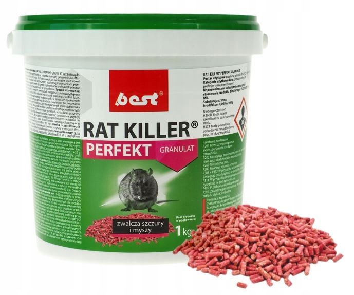 RAT KILLER PERFEKT GRANULAT 1kg BEST TRUTKA zdjęcie 3