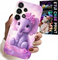 ETUI DO SAMSUNG GALAXY A13 4G - SŁODKI SŁONIK NA RÓŻOWYM TLE CASE +FOLIA