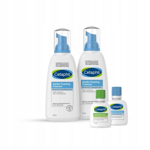 Zestaw Cetaphil Lekka pianka do mycia twarzy x2 + GRATIS mini MD EM na Arena.pl