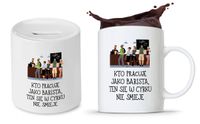 Zestaw Skarbonka + Kubek Dla Baristy Prezent Z Nadrukiem Ze Zdjęciem