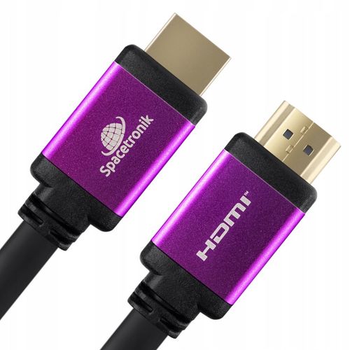 Kabel UHS HDMI 2.1 8K 48 Gbit/s Spacetronik 2m CERTYFIKOWANY czarny na Arena.pl