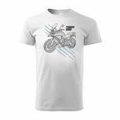 Koszulka motocyklowa z motocyklem na motor Triumph Tiger 1200 męska biała REGULAR M