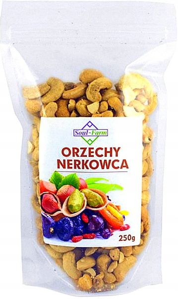 Orzechy nerkowca Soul Farm całe orzechy 250 g zdjęcie 1