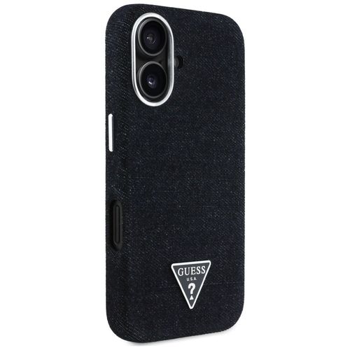 Etui Guess Denim Triangle Logo MagSafe do iPhone 16 czarny na Arena.pl