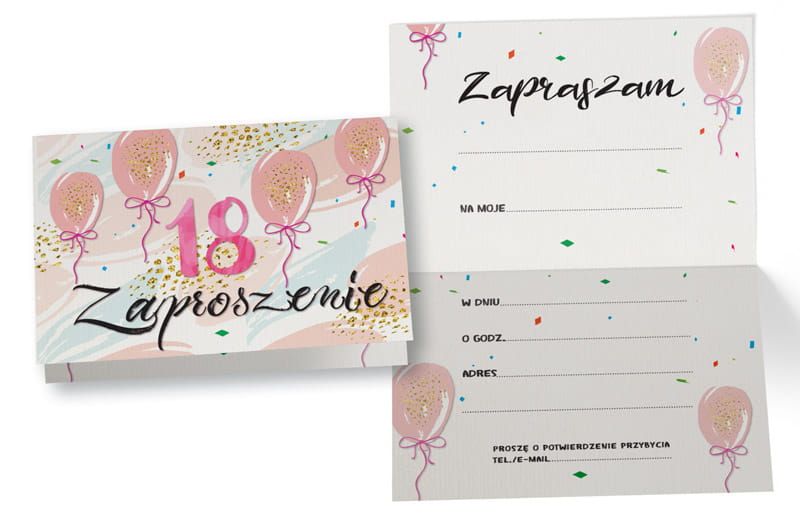 Zaproszenie na 18 Urodziny zdjęcie 1
