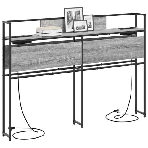 Zagłówek do przechowywania z półką Szary dąb sonoma 140 cm na Arena.pl