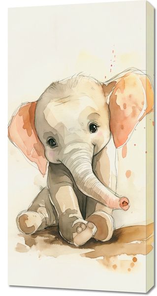 Obraz 50x100cm Siwy Słonik zdjęcie 1