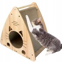 Petstore DRAPAK DLA KOTA Drewniany domek Budka Karton Legowisko