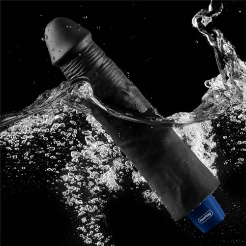 9.5" real softee rechargeable tpe vibrating dildo(black na Arena.pl