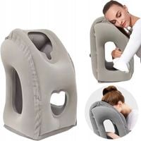 PODUSZKA PODRÓŻNA POMPOWANA DO SAMOLOTU POCIĄGU AUTA DUŻA WYGODNA DMUCHANA