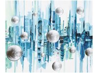 60X50CM MIASTO ZE SNU OBRAZ ŚCIAN DREWNIANE