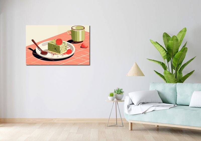 Obraz 100x60cm Deser Matcha zdjęcie 2