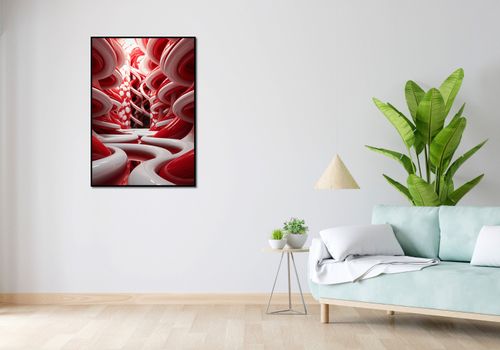 Plakat 70x100cm Czerwone Wiry na Arena.pl