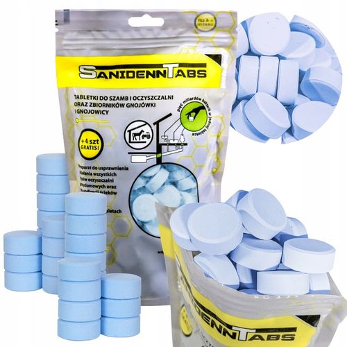 Tabletki bakterie do szamba i oczyszczalni SANIDENN 96+4 zapas na 2 na Arena.pl