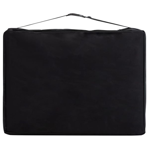 Składany stół do masażu, 3 strefy, drewniany, fioletowy zdjęcie 8