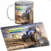 ZESTAW KUBEK + PODKŁADKA - TRAKTOR CIĄGNIK - PREZENT WIELE WZORÓW + IMIĘ