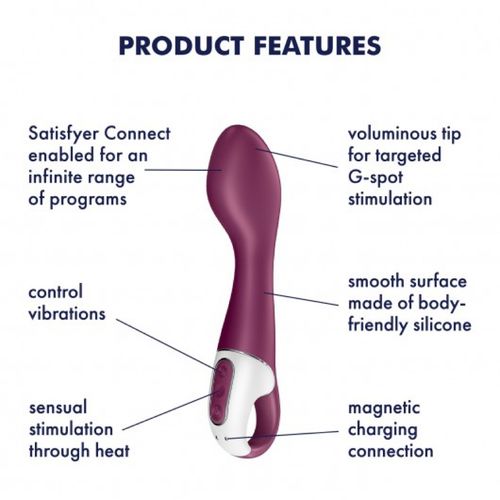 Podgrzewany Wibrator Do Punktu G Satisfyer Hot Spot Connect App na Arena.pl
