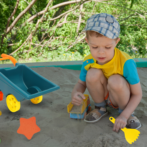zestaw do piasku piaskownicy taczka foremki grabie łopatka 6 el. na Arena.pl