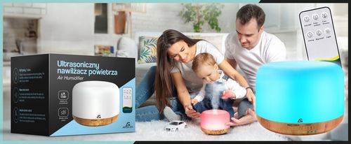 NAWILŻACZ POWIETRZA LAMPKA NOCNA DO SYPIALNI DLA DZIECI DYFUZOR na Arena.pl