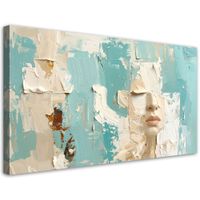 Obraz do salonu sypialni biura loftu, Abstrakcja Portret 100x50