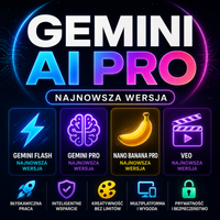 GEMINI AI PRO - 30 DNI | VEO | FLASH | NANO BANANA | 1 MIESIĄC