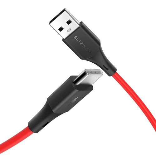 Kabel USB-C BlitzWolf BW-TC14 3A 1m (czerwony) na Arena.pl