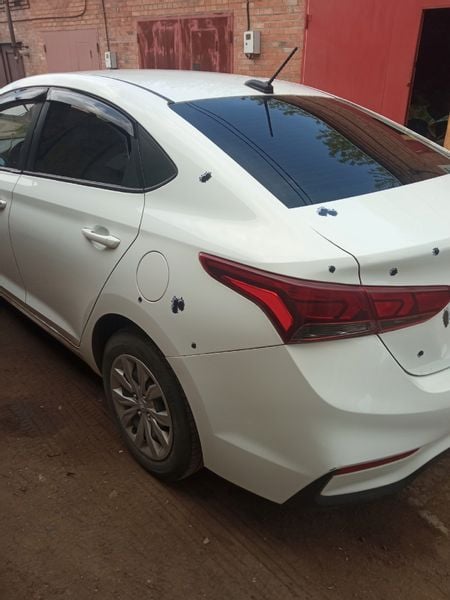 Naklejka 3D samochód dziury po kulach zadrapanie pazury auto tuning krecha zdjęcie 7