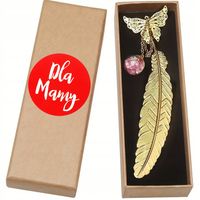 PREZENT DZIEŃ MATKI mamy zakładka do książki złote pióro kula 3D TATY OJCA
