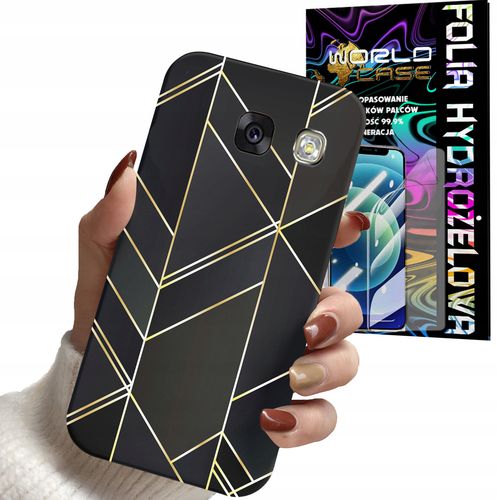 ETUI CASE DO SAMSUNG A5 2017 - MARMUREK GEOMETRYCZNE WZORY DLA KOBI + FOLIA na Arena.pl