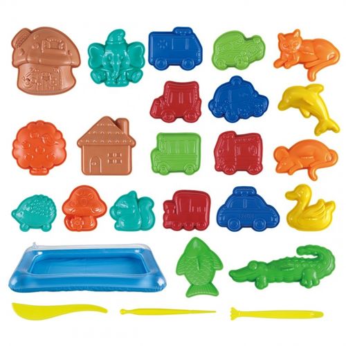 WOOPIE Piasek Kinetyczny 0,8 kg Zestaw w Koszyku z Foremkami + / na Arena.pl