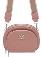 Victoria J. - torebka listonoszka skóra ekologiczna groszek różowy HD480