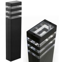 Metalowa lampa ogrodowa SLP8007 nowoczesna outdoor czarna