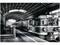 100 70CM OBRAZ PŁÓTNO POCIĄG OSOBOWY POZNANIA PIŁY PŁÓTNO RAMA