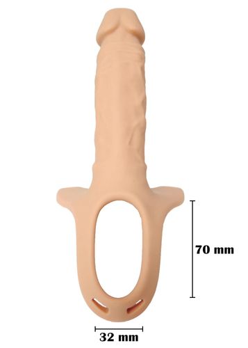 proteza strap-on pusta przedłużająca penisa 24cm na Arena.pl