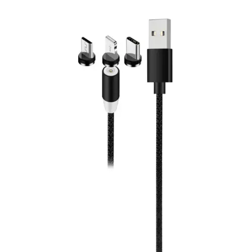 Kabel magnetyczny 1mb przewód do ładowania 3w1 micro usb-c lightning na Arena.pl