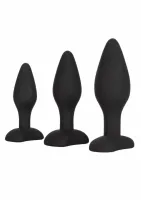 calexotics silicone anal exerciser kit - zestaw 3 anatomicznych