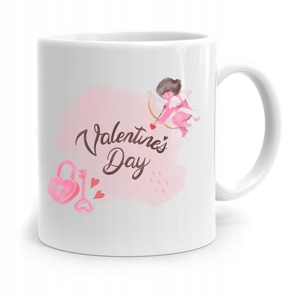 Kubek Prezent Na Walentynki Happy Valentine's Day Z Nadrukiem Ze Zdjęciem zdjęcie 1