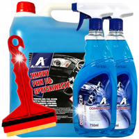 ZIMOWY PŁYN DO SPRYSKIWACZY 5L ODMRAŻACZ DO SZYB LUSTEREK 1000ML SKROBACZKA