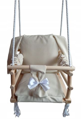 HUŚTAWKA 3w1 DLA DZIECI królik BEŻ dom ogród pokój na Arena.pl