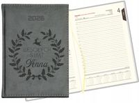 GRAWEROWANY KALENDARZ DZIENNY terminarz A5 2026 prezent na święta