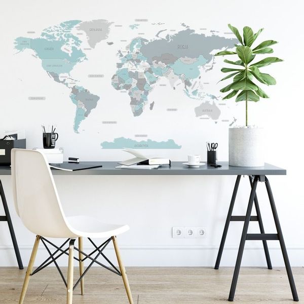 Naklejka Mapa Świata DK346 L zdjęcie 1