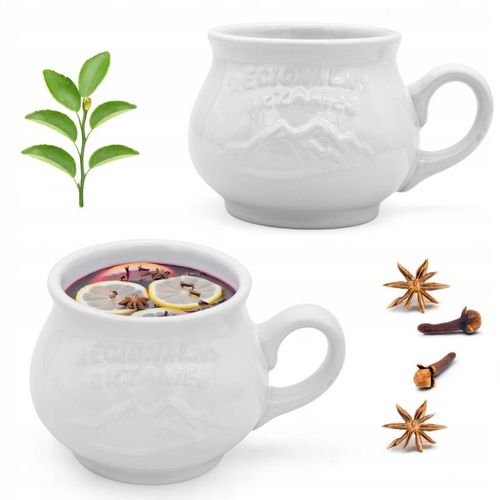 Komplet 2x KUBEK kamionkowy DO GRZAŃCA na grzane wino piwo zestaw do wina na Arena.pl