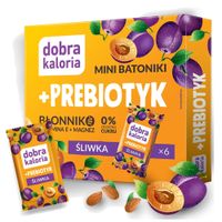 DOBRA KALORIA - MINI BATONIKI + PREBIOTYK smak ŚLIWKA  102g . kartonik