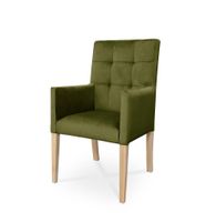 Fotel CAROL / oliwkowy / noga buk / R36