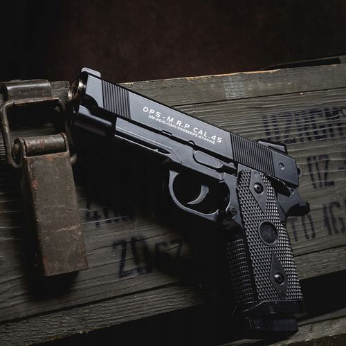 PISTOLET METALOWY NA KULKI COLT ASG IMITACJA BRONI NA KULKI 6MM REPLIKA na Arena.pl