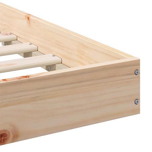 Ramka łóżka Brązowy 135 x 190 cm Lite drewno sosnowe na Arena.pl