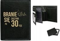 Portfel skórzany PREZENT URODZINOWY Twoje życzenia